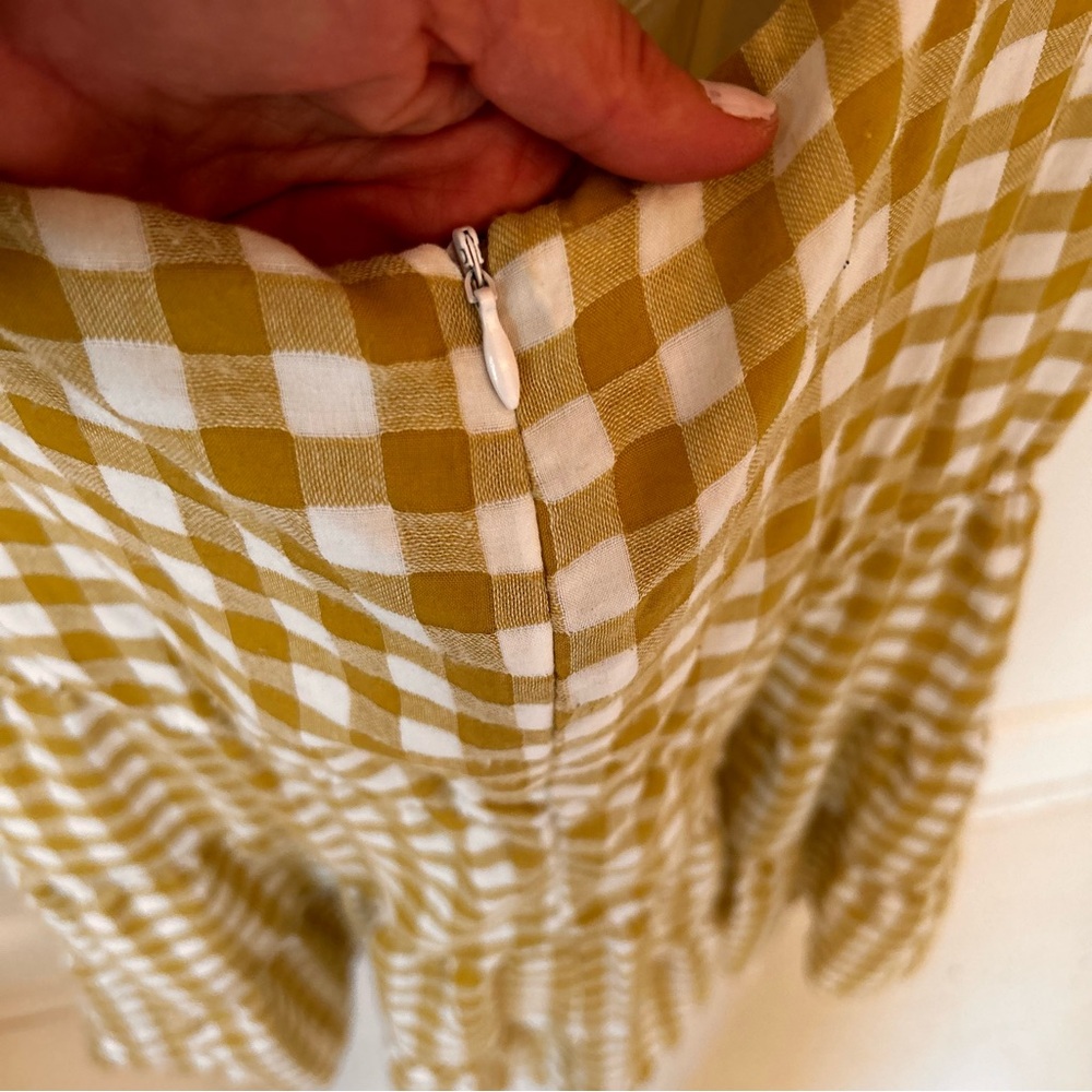 Emory Park Mustard Gingham Mini Dress checkered a - Picture 5 of 6